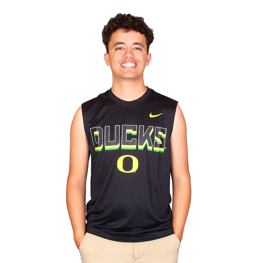 Classic Oregon O, Nike, Black, Sleeveless, Performance/Dri-FIT, Men, Legend, Tonal, Tank-top, 886735